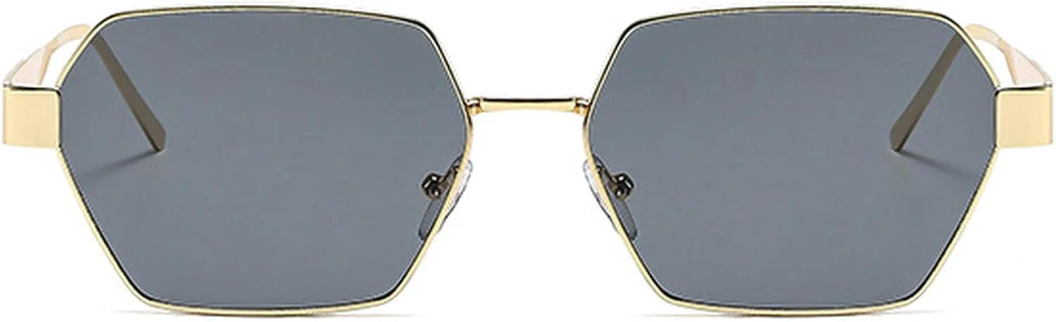 

Ретро-солнцезащитные очки квадратной формы в многоугольной форме для женщин и мужчин. Модные солнцезащитные очки в стиле 90-х. Винтажные очки 2025 года mincl, C7