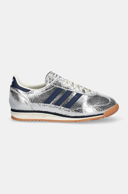 Кожаные кроссовки Sl 72 OG W Adidas Originals, серебряный — фото 2