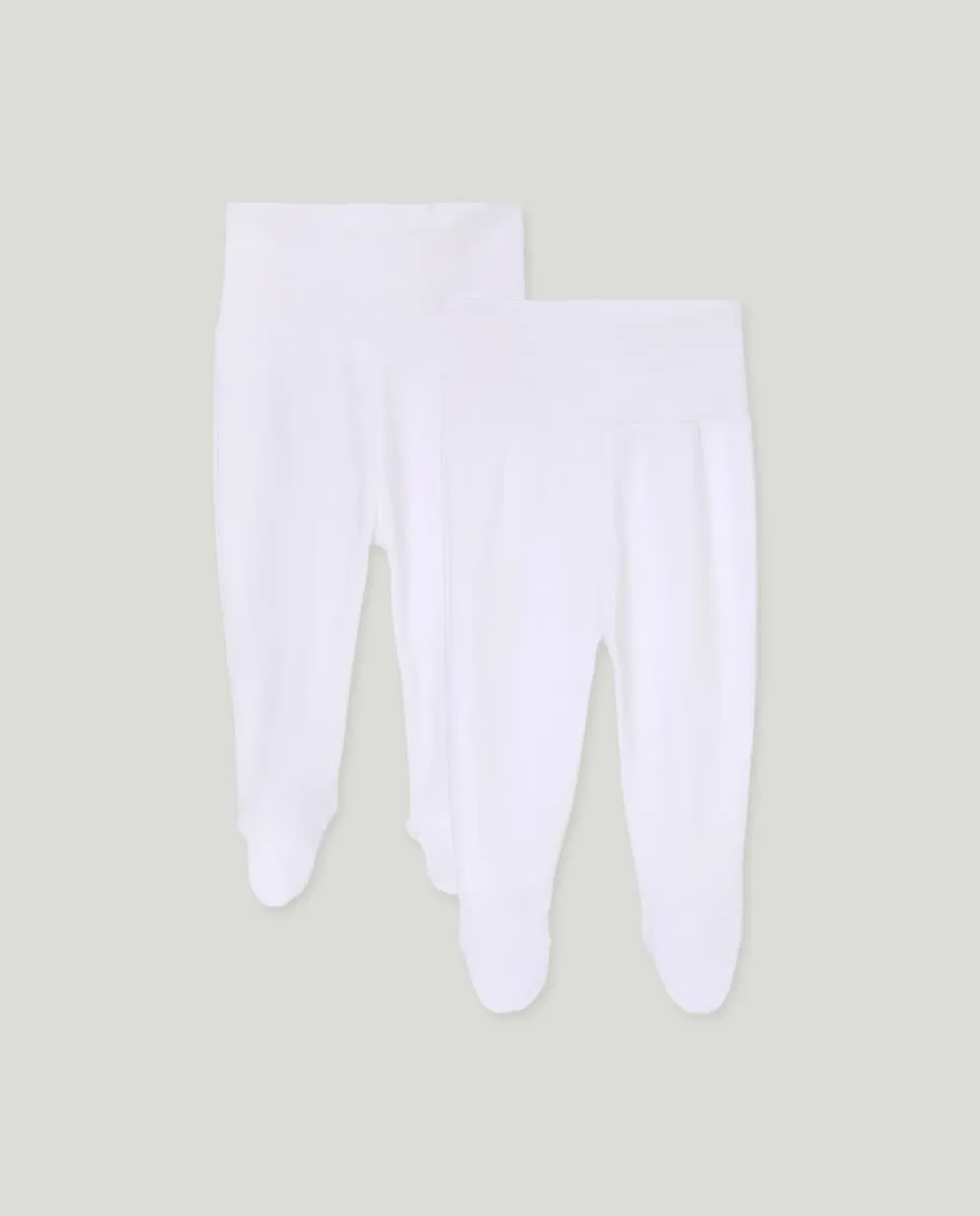 

Набор из 2 однотонных детских гетры Cotton Juice, белый