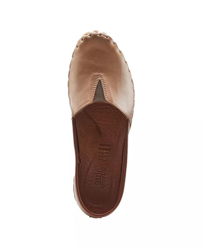 Туфли Kathaleta Leather Slip-On Comfort Flats с V-образной эластичной выемкой, поддержкой свода стопы и съемной стелькой Spring Step, коричневый — фото 3