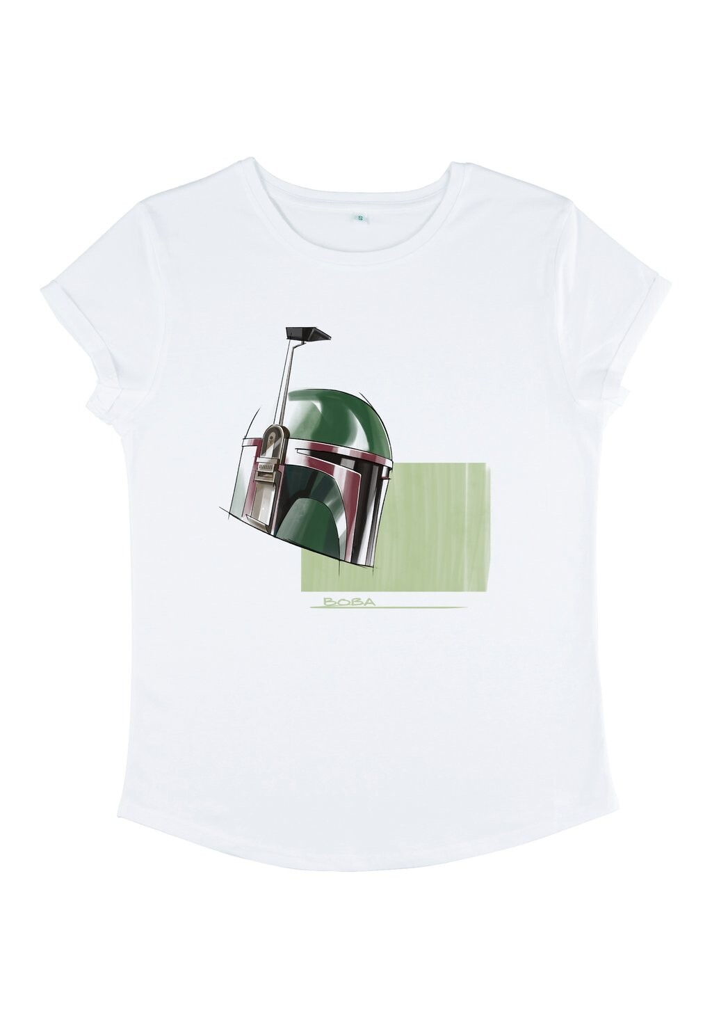 

Футболка с принтом BOOK OF BOBA FETT HELMET MARKER DRAWING Henry Tiger, белый