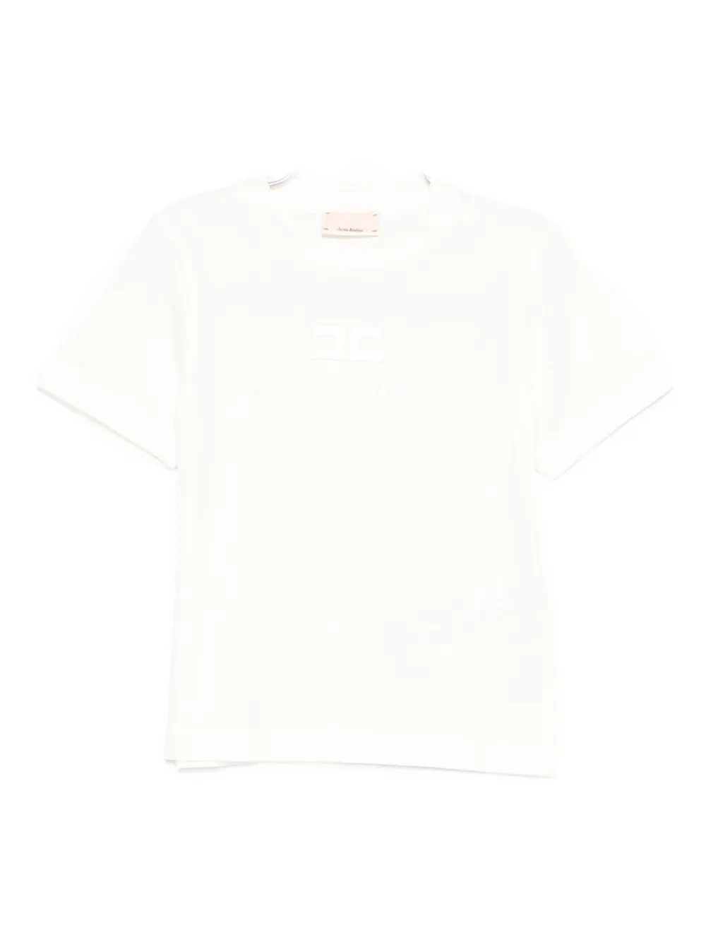 

Футболка с вышитым логотипом Elisabetta Franchi Kids, нейтральный