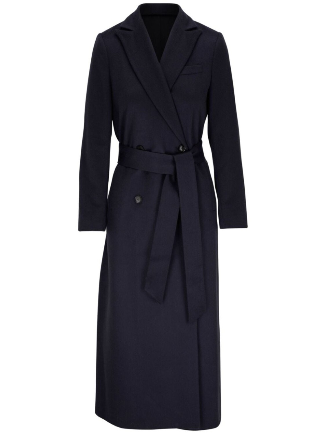 

Kiton двубортное шерстяное пальто, синий