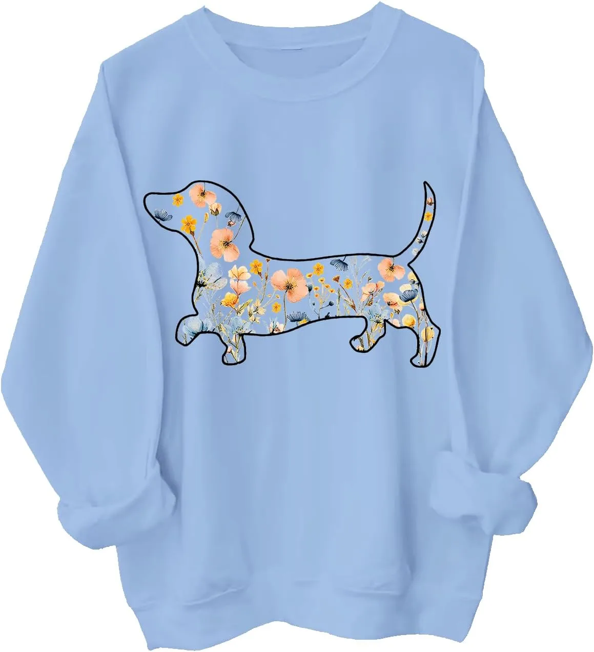 

Свитшот Dachshund Mom с цветочным принтом SESMIM