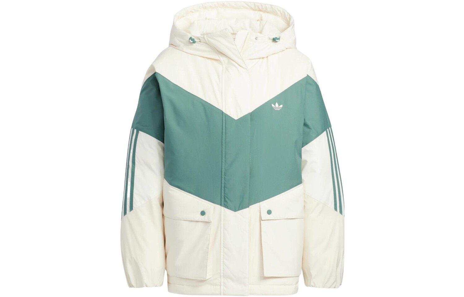 

COLORBLOCK DOWN пуховик женский белый/зеленый Adidas Originals