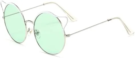 

Круглые солнцезащитные очки для женщин и мужчин, металлическая оправа, линзы из поликарбоната и смолы, стильные очки с защитой от УФ-излучения UV400 MTZJH, C2