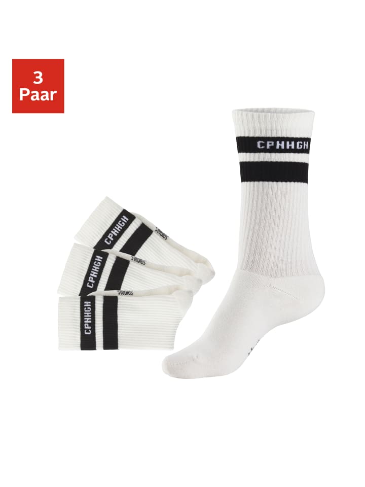 

Copenhagen Studios Теннисные носки 3X кремово-белого цвета