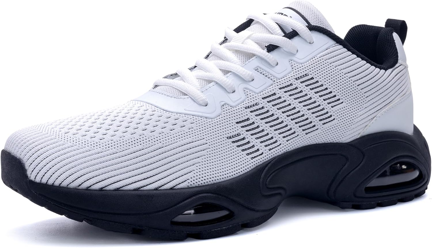 

Мужские спортивные кроссовки для бега, тенниса, ходьбы, тренировок в спортзале, джоггинга, дышащие кроссовки, размер США 7-13 Dnoekw, белый/черный