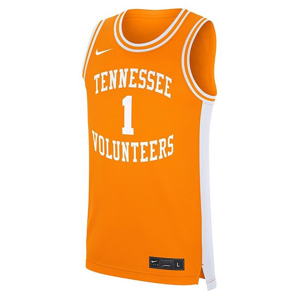 Мужская дорожная реплика футболки Tennessee Volunteers #1 Tennessee Orange Nike — фото 3