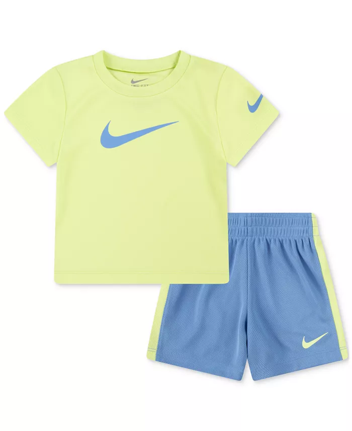 

Детский комплект из футболки с коротким рукавом и шорт, 2 предмета Nike, синий