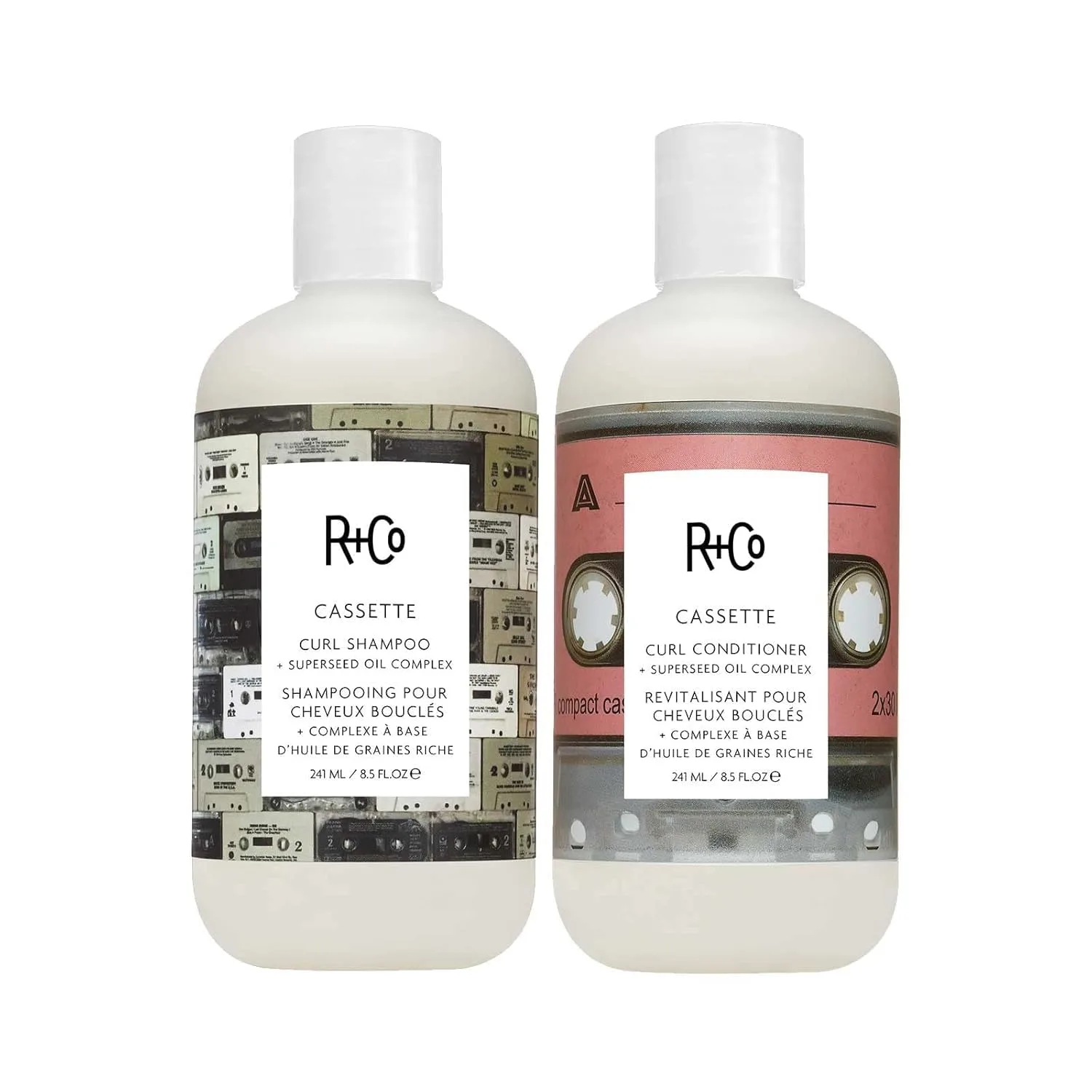 Набор шампуня и кондиционера r+co cassette curl для легкого определения локонов и контроля пушистости 251 мл (2 шт.), Red