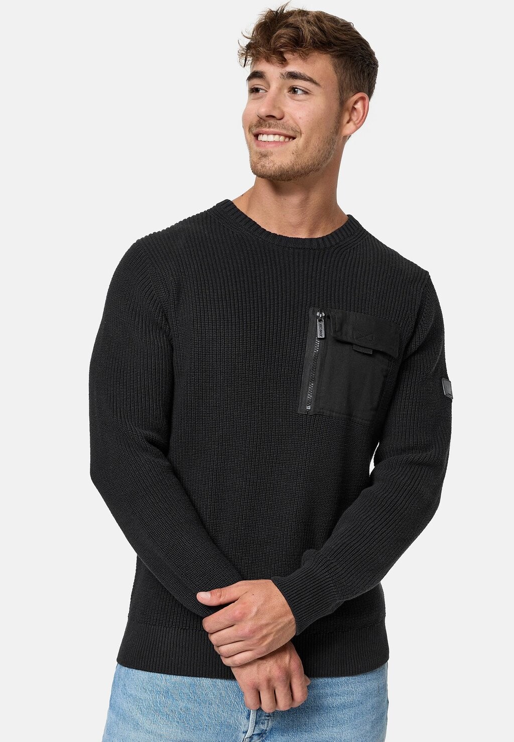 

Вязаный свитер INDICODE JEANS, цвет black