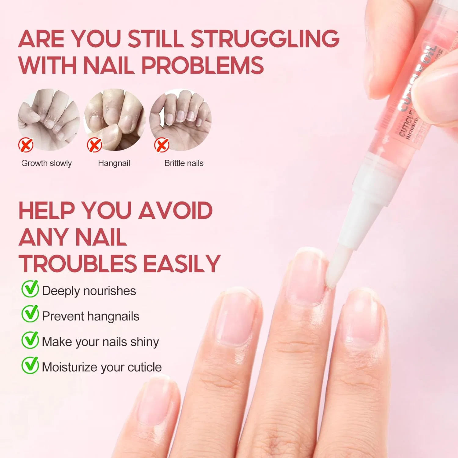 Набор масел-карандашей для кутикулы с витаминами, 8 шт. Peacecolor, Pack Of 8 Nail Oil Cuticle Oil Pens — фото 3