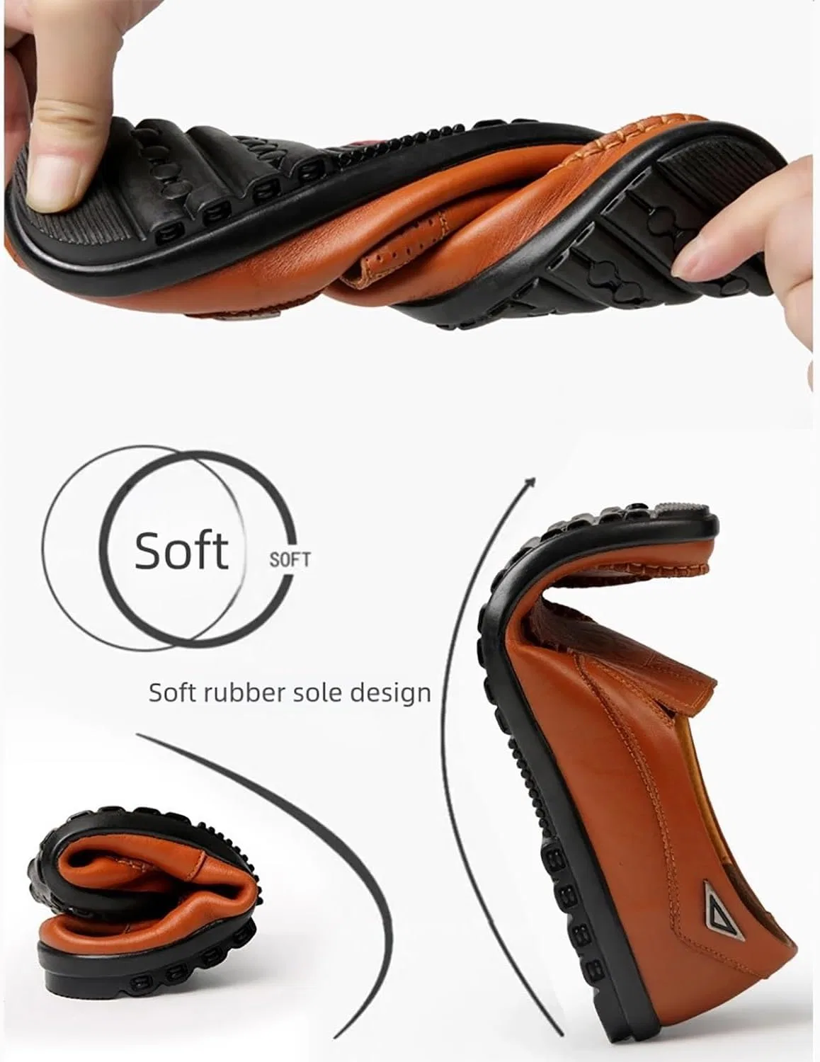 Мужские лоферы, удобная посадка, Slip On, желтовато-коричневый DAO-UPPSE — фото 2