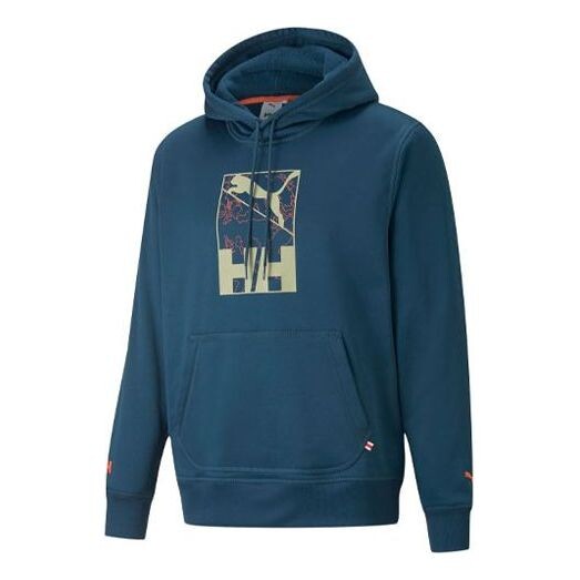 

Толстовка x helly hansen crossover knit sports pullover couple style navy blue Puma, синий