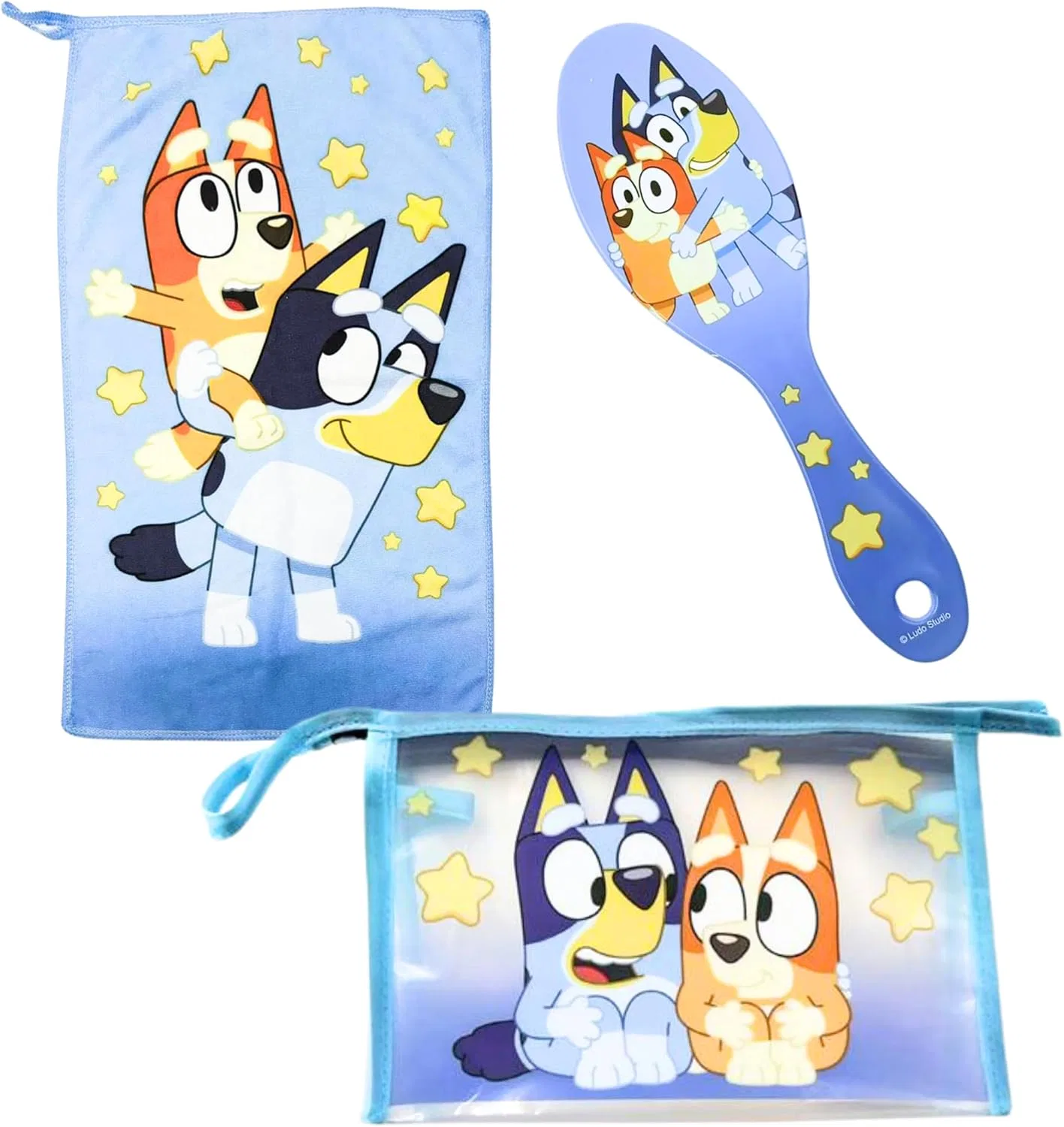 Детская косметичка Bluey с расческой, полотенцем и кошельком Bluey