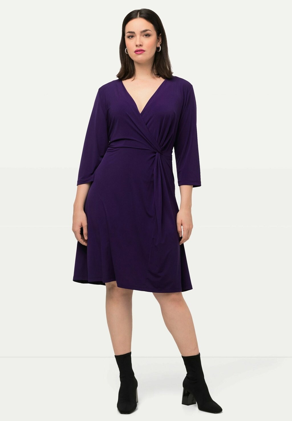 

Повседневное платье DRAPED 3/4 SLEEVE SLINKY Ulla Popken, цвет deep violet