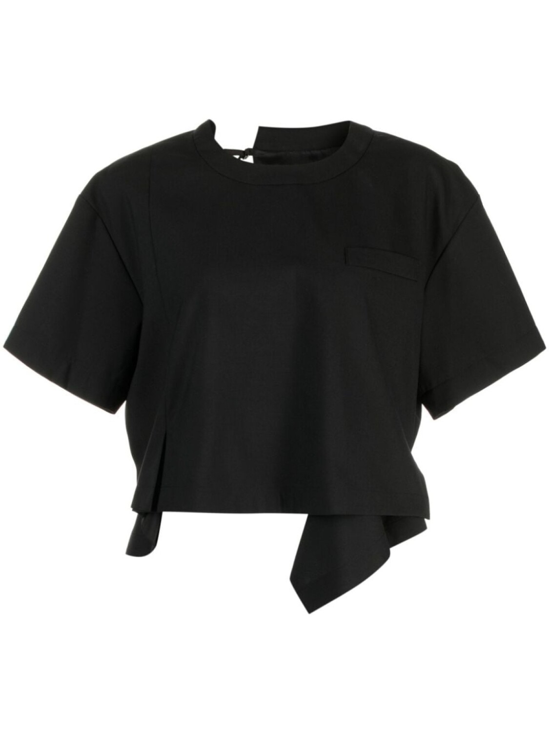 

sacai блузка асимметричного кроя, черный