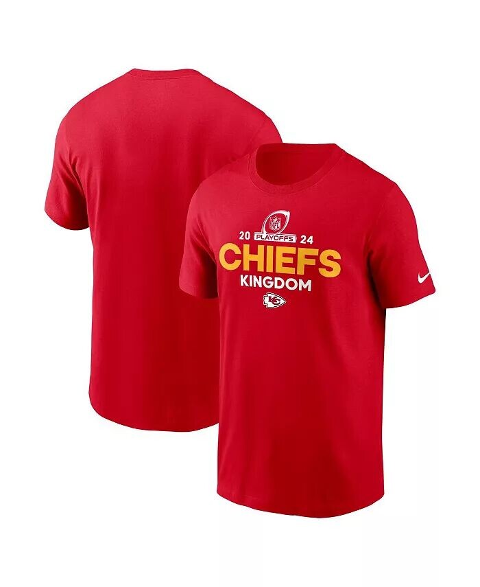 

Мужская красная футболка Kansas City Chiefs 2024 NFL Playoffs Nike