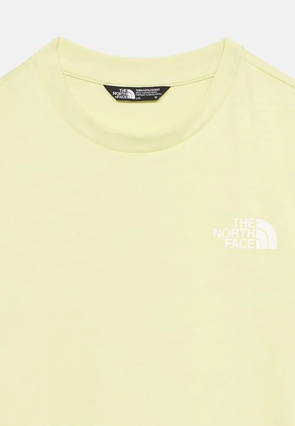 Простая футболка-поло, стандартная, базовая футболка The North Face, Lemon Mist — фото 4