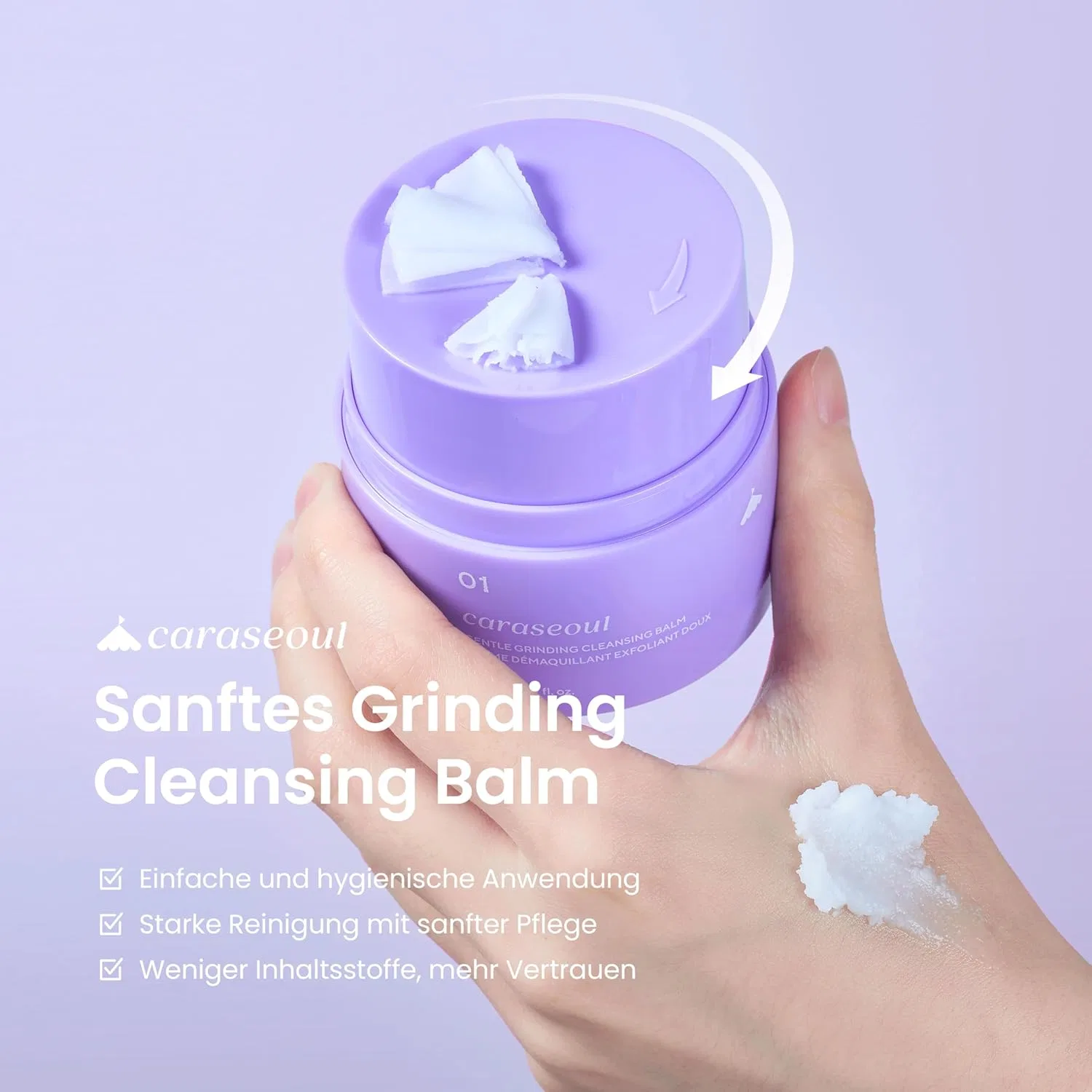 Крем для лица SPF CARASEOUL Очищающий бальзам «Gentle Grinding» для сужения пор от — фото 2