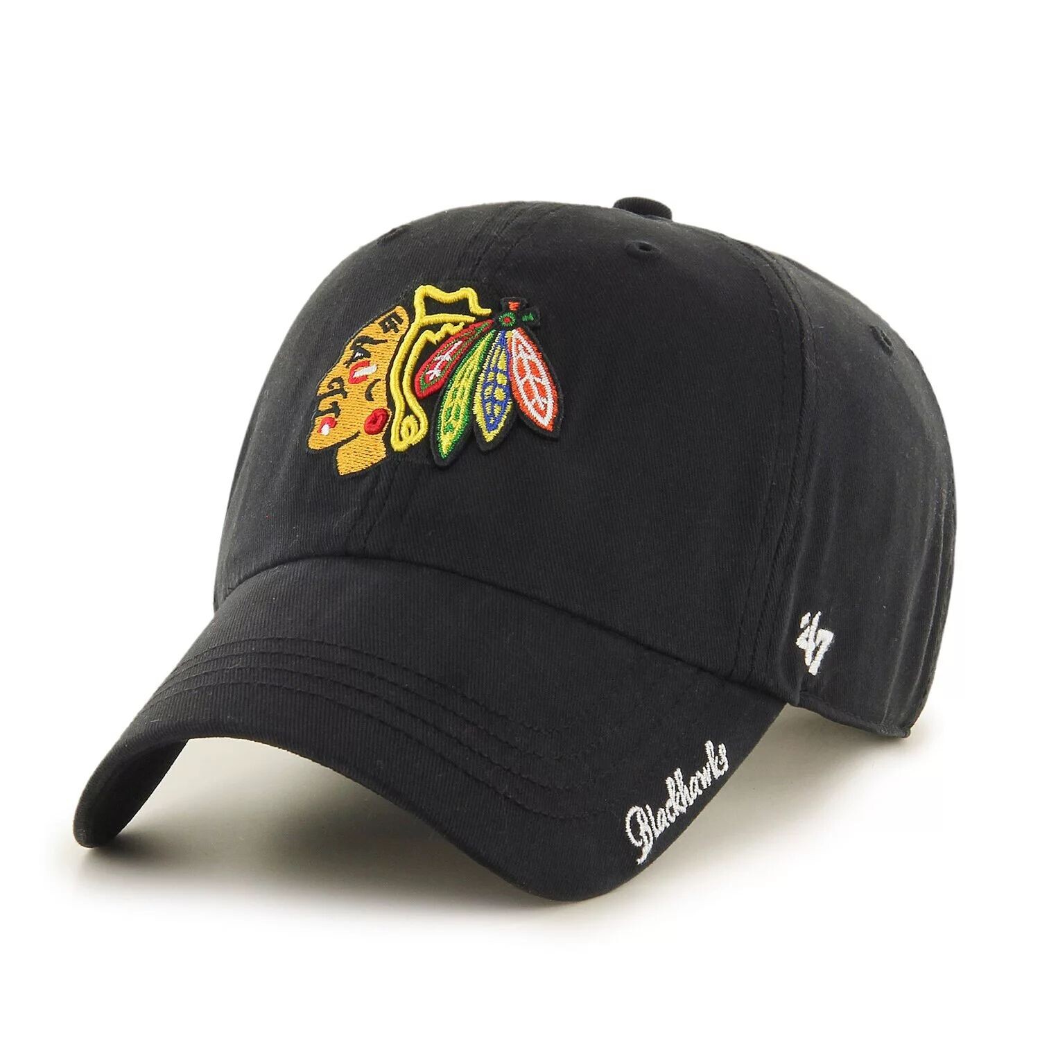 

Черная женская регулируемая кепка Chicago Blackhawks Team Miata '47