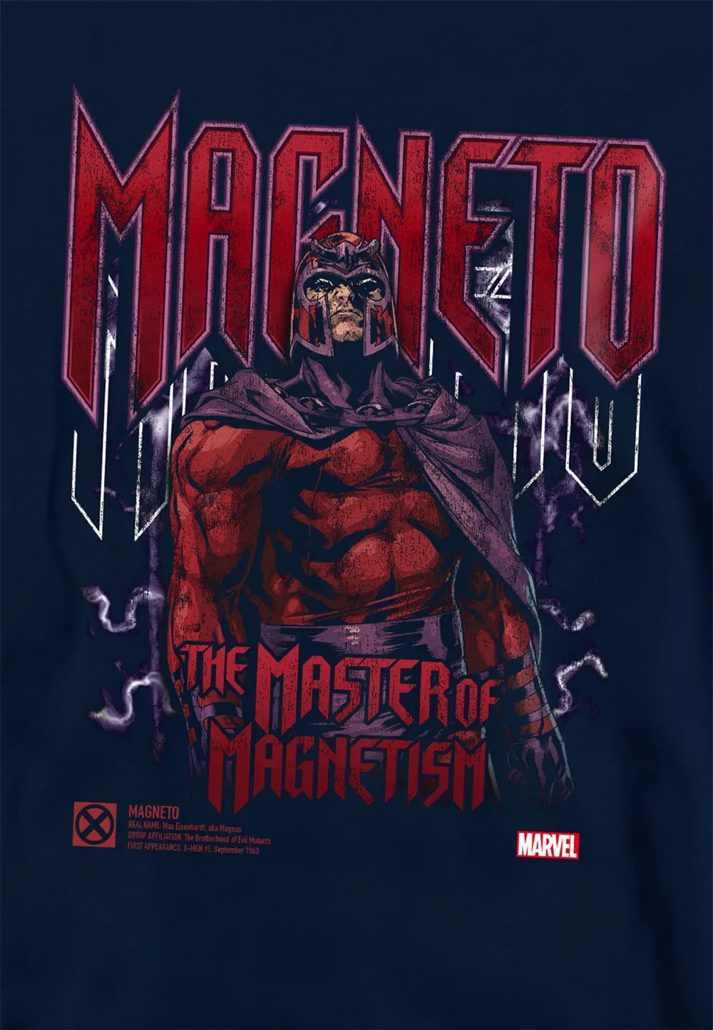 Детский худи Marvel X-Men Magneto, темно-синий — фото 2