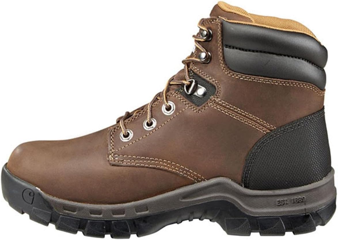 Рабочие ботинки Carhartt Footwear CMF6066 коричневого цвета Work-Flex высотой 6 дюймов, Brown Oil Tanned Leather — фото 3