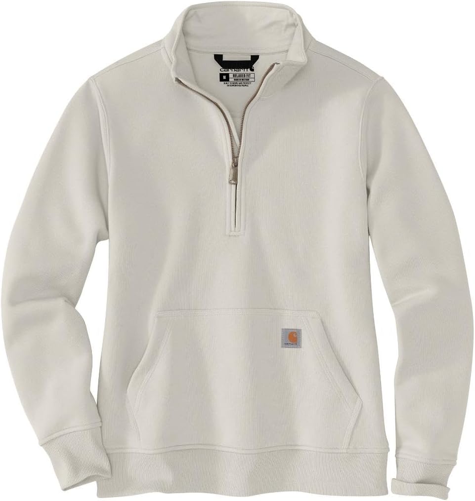 

Женская толстовка Carhartt свободного кроя средней толщины с застежкой-молнией и воротником-стойкой, Malt