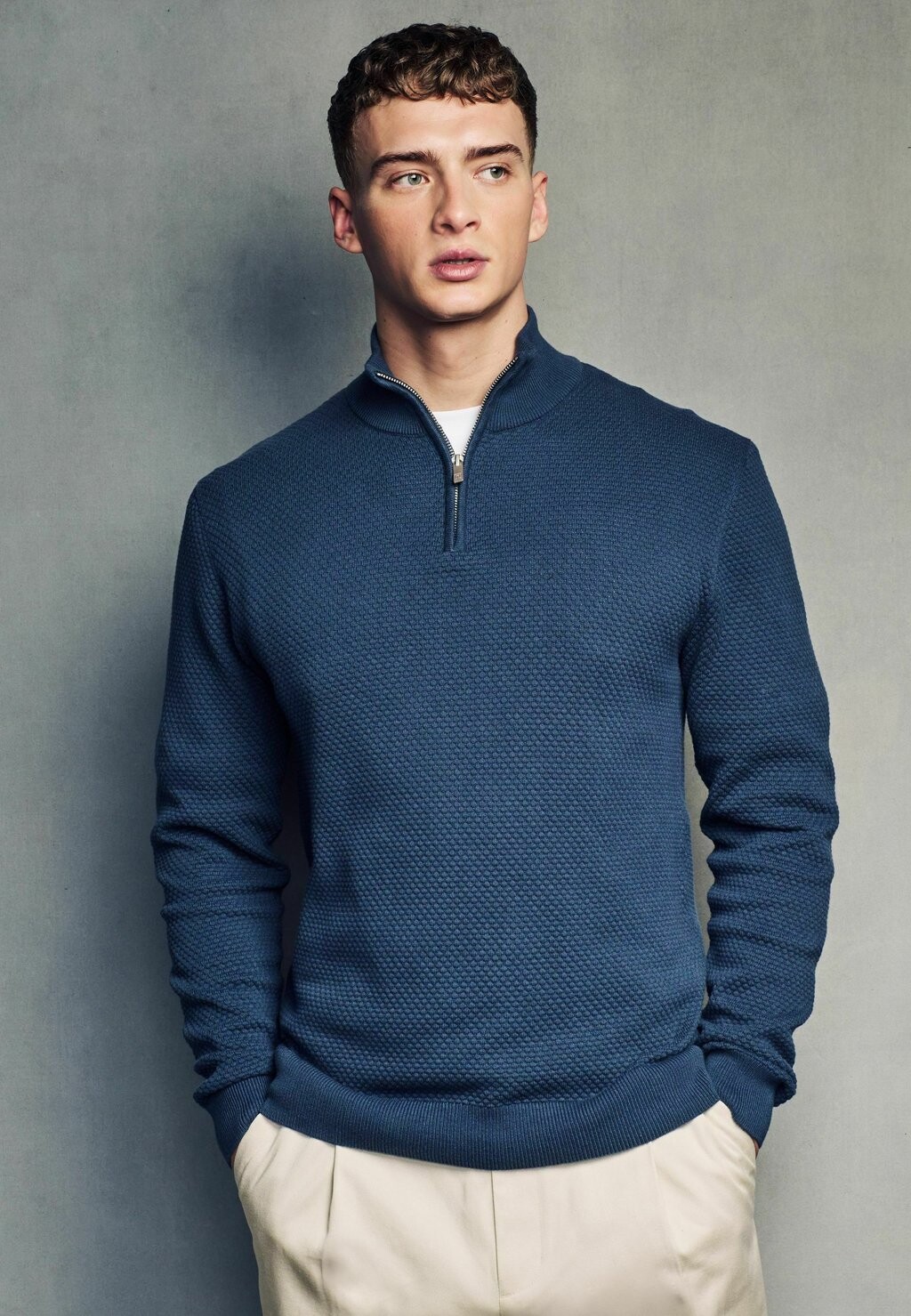 

Джемпер PREMIUM ZIP NECK Next, серый