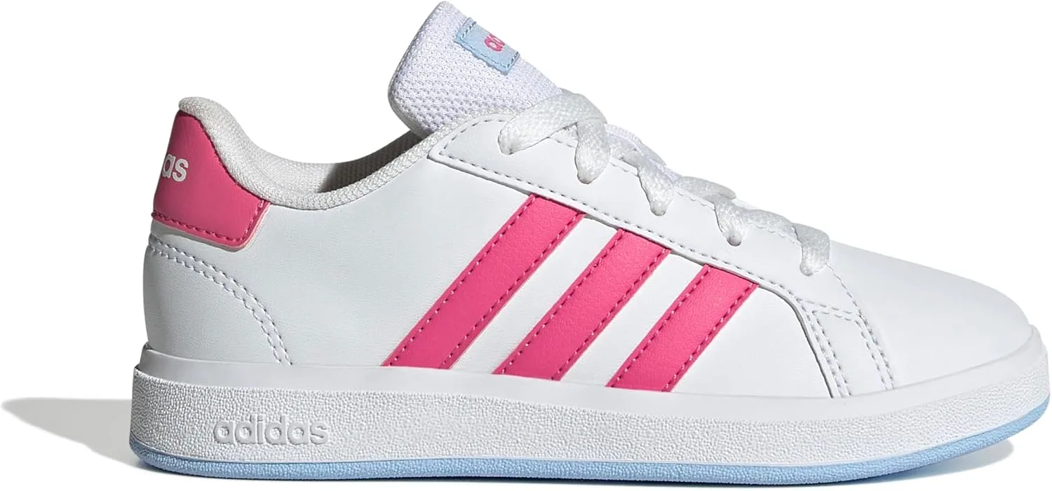Теннисные кроссовки унисекс Kinder Grand Court Lifestyle на шнуровке, теннисные кроссовки adidas, белый — фото 2