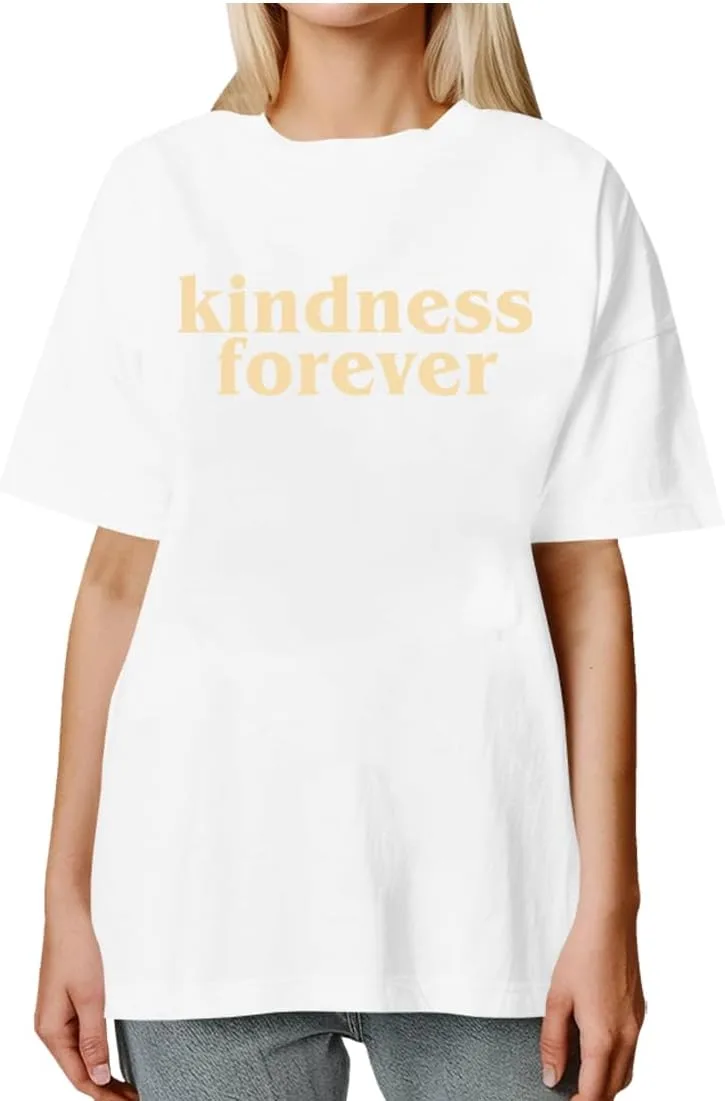 Футболка Kindness Forever, классический принт, унисекс, V-образный вырез