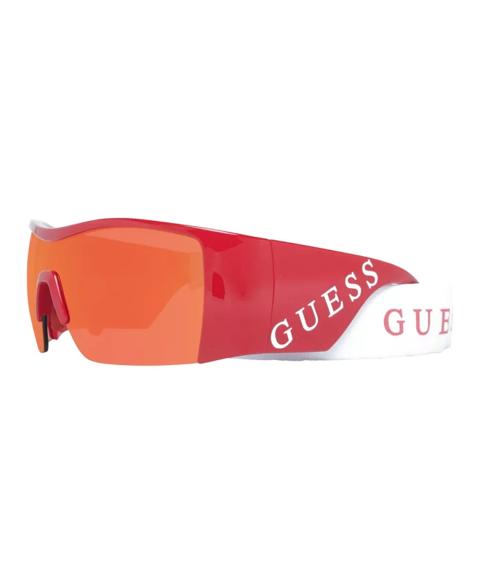 

Женские солнцезащитные очки с зеркальными линзами Guess, красный