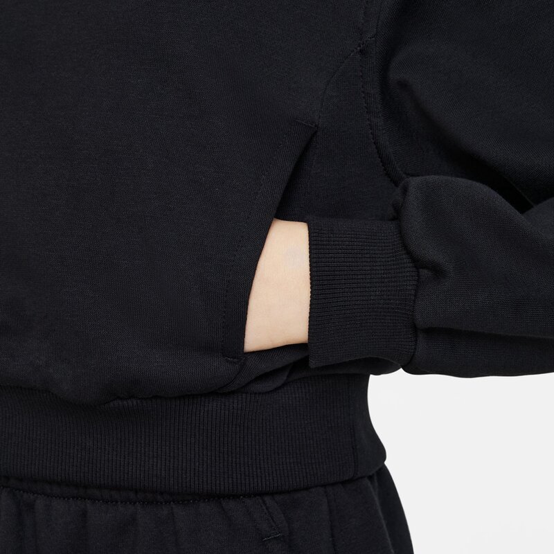 Hooded sweatshirt g nsw club flc crp hdy hbr Nike, черный — фото 4