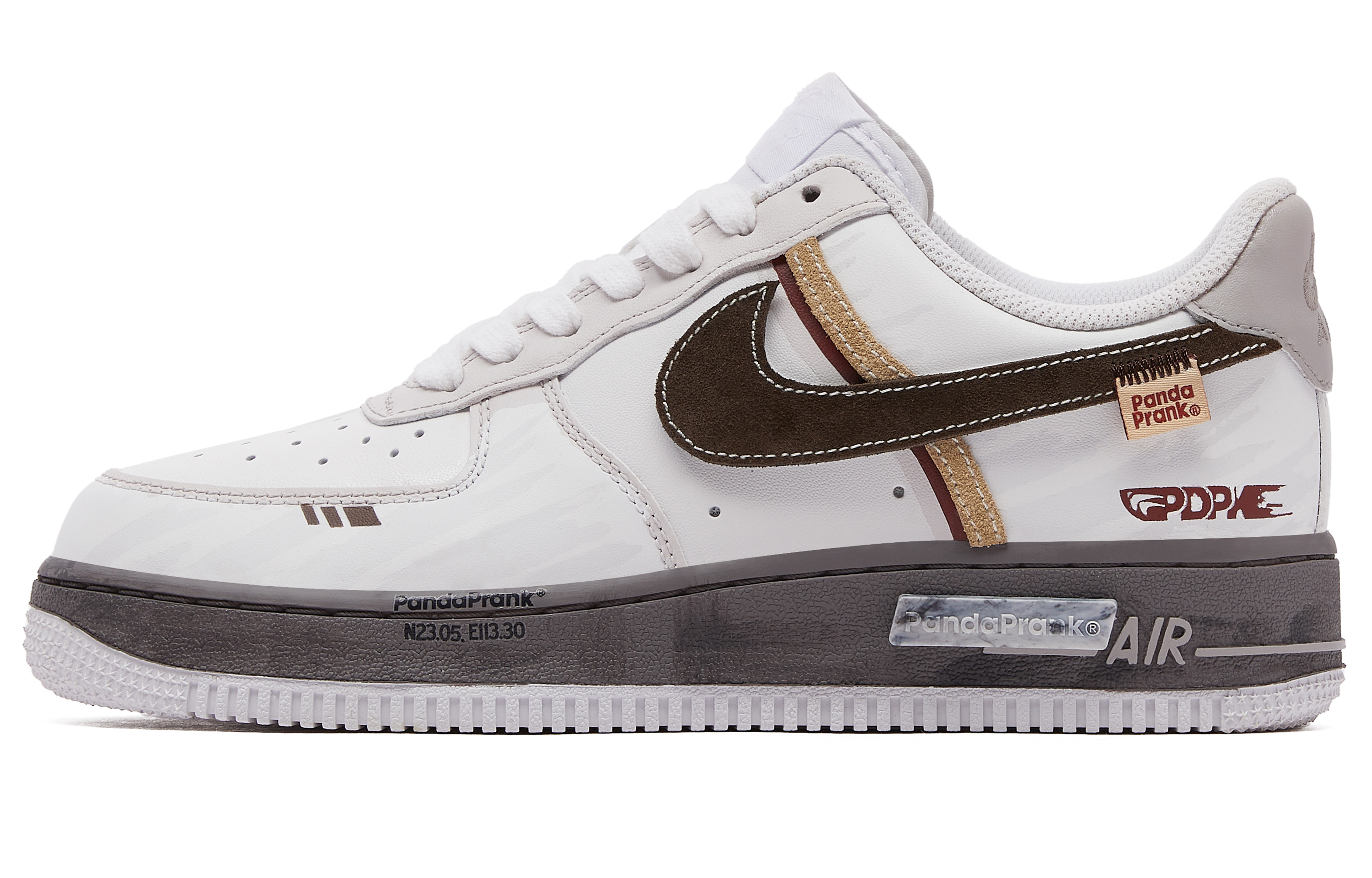 

Кроссовки Nike Air Force 1 Skateboarding Shoes Unisex Low-top White/Brown, коричневый