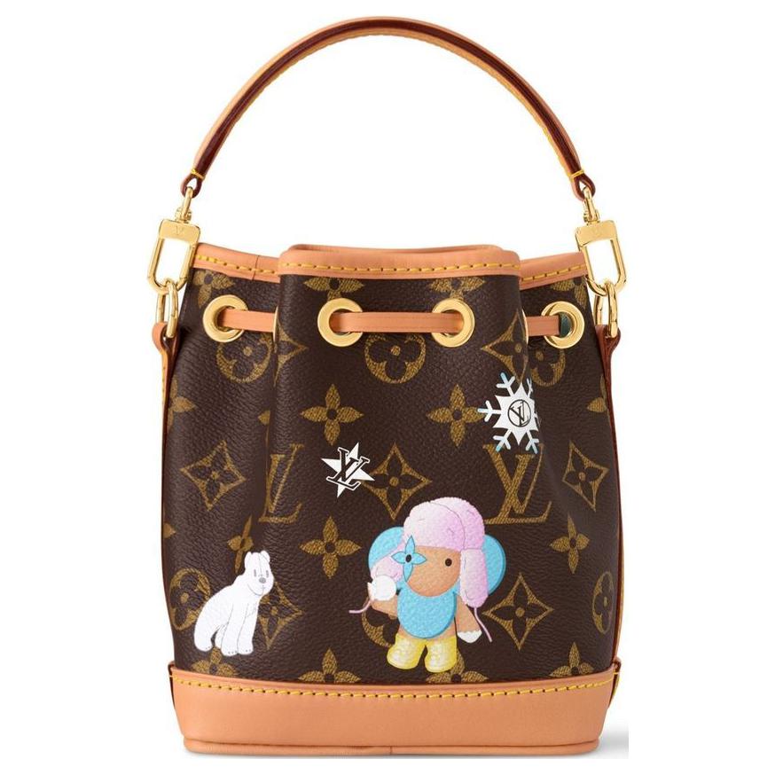 LOUIS VUITTON Сумка Nano Noé Snow Show Christmas Edition Brown — фото 3