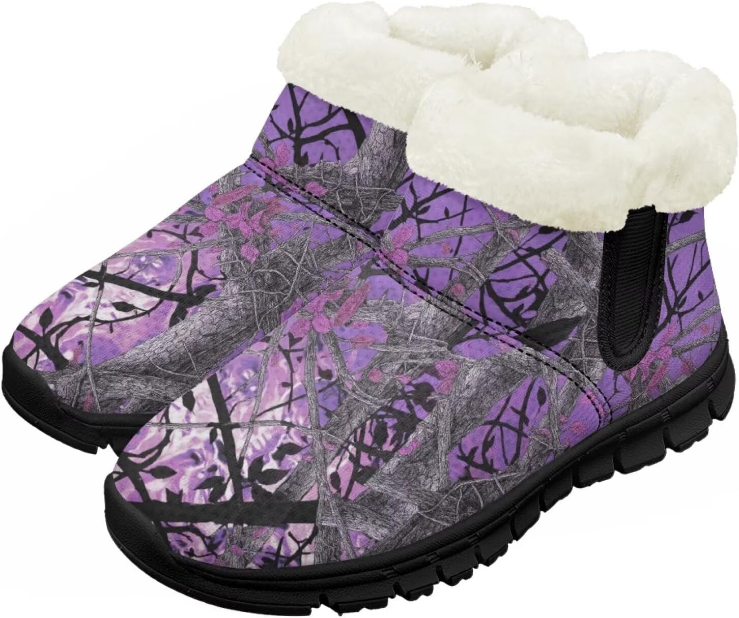 

Зимние обувь для мальчиков и девочек Chririnla, теплые слипоны-сапожки, удобная обувь для дома и улицы, легкие детские тапочки с мехом, фиолетовый