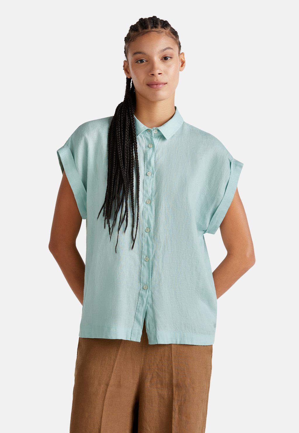 

Блузка на пуговицах REGULAR FIT United Colors of Benetton, зеленый