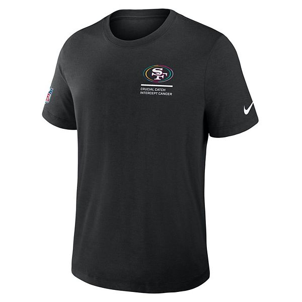 Мужская черная футболка san francisco 49ers 2025 nfl crucial catch tri-blend dri-fit Nike — фото 3