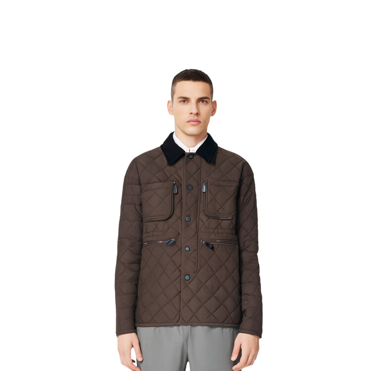 Куртка мужская стеганая Burberry, темно-коричневый, коричневый — фото 2