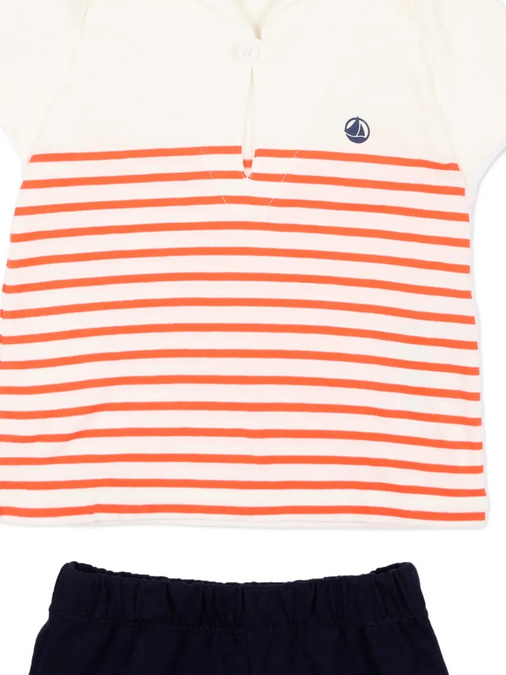Комплект из футболки и шорт (два предмета) Petit Bateau, синий — фото 3