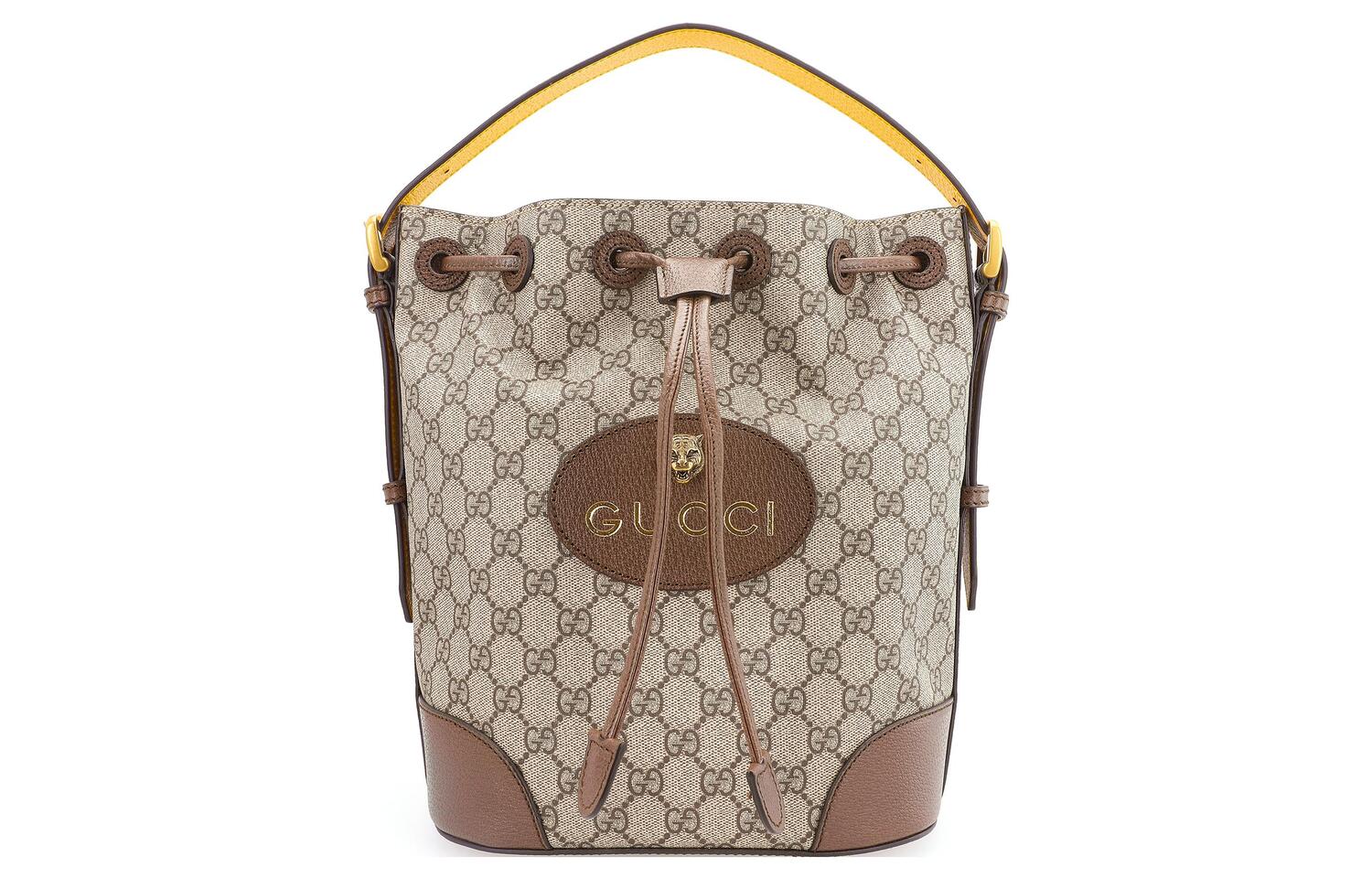 

GUCCI Неовинтажная холщовая сумка ведро