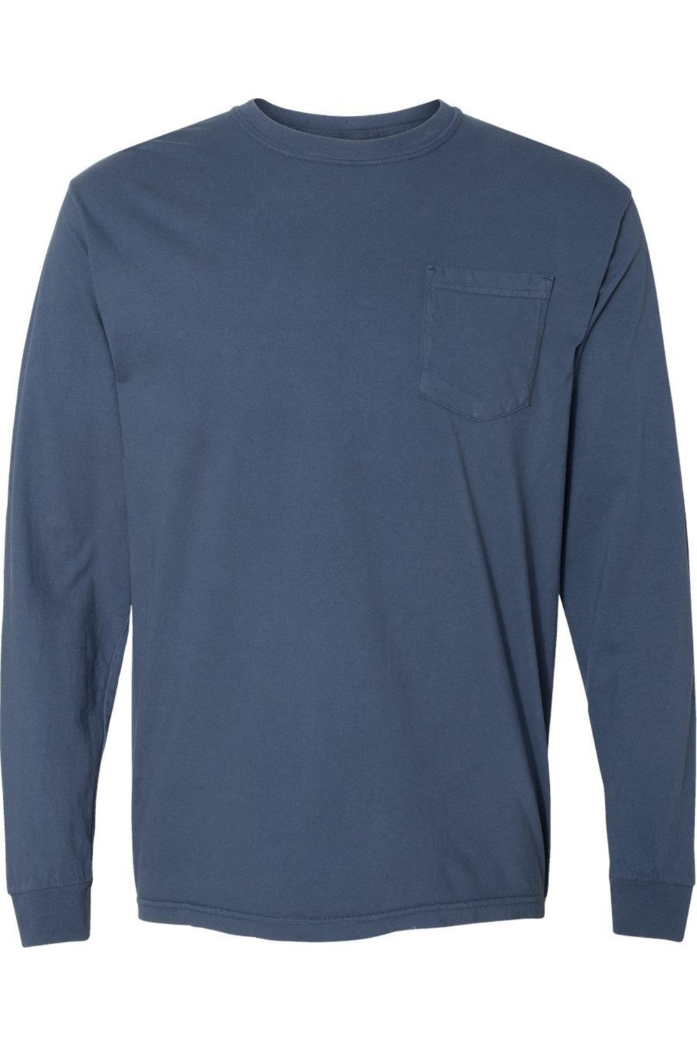 

Футболка Comfort Colors Garment-Dyed Heavyweight с длинным рукавом и карманом, цвет midnight