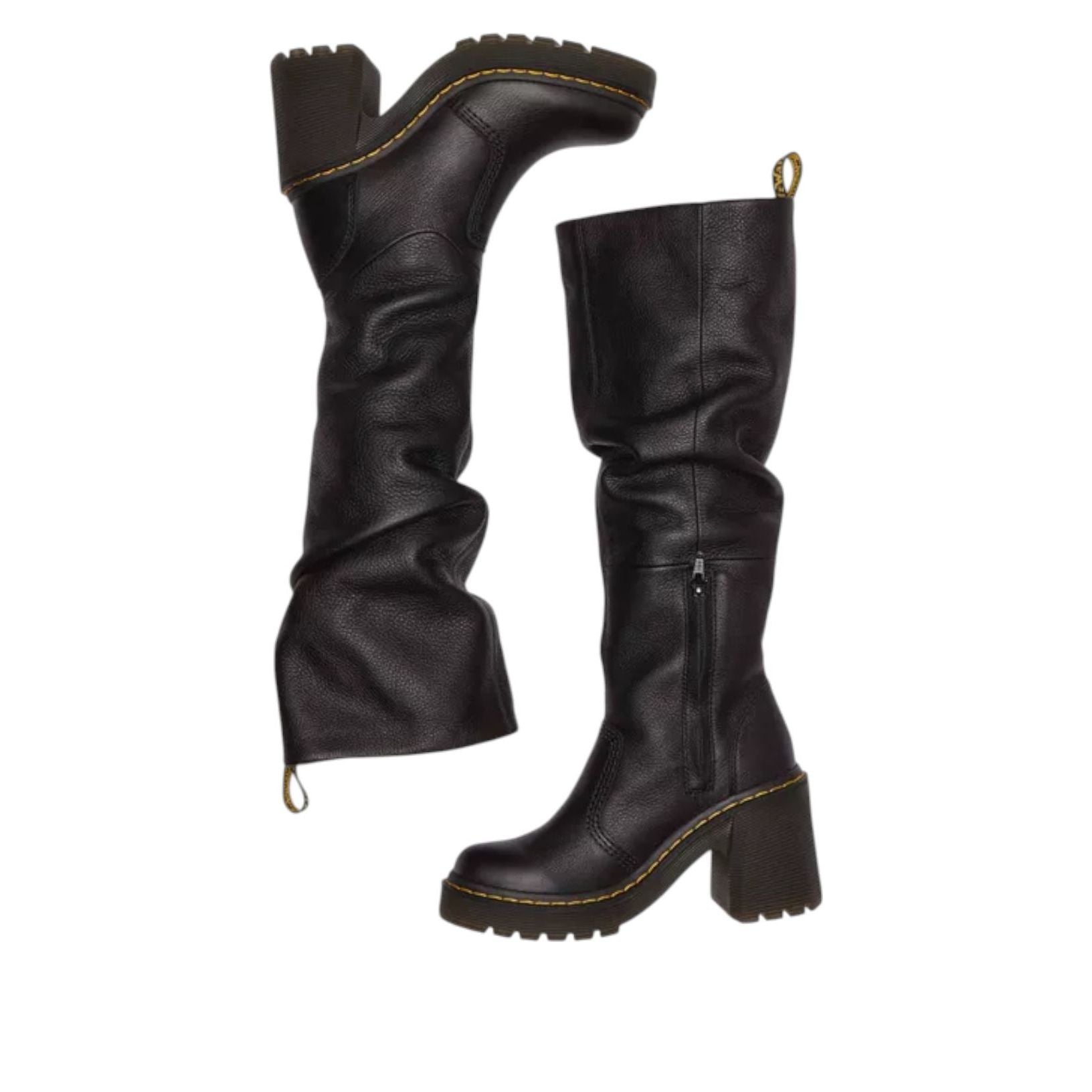 Кроссовки (WMNS) Dr. Martens Kasey Virginia Tall Heeled Boots 'Black' — фото 4