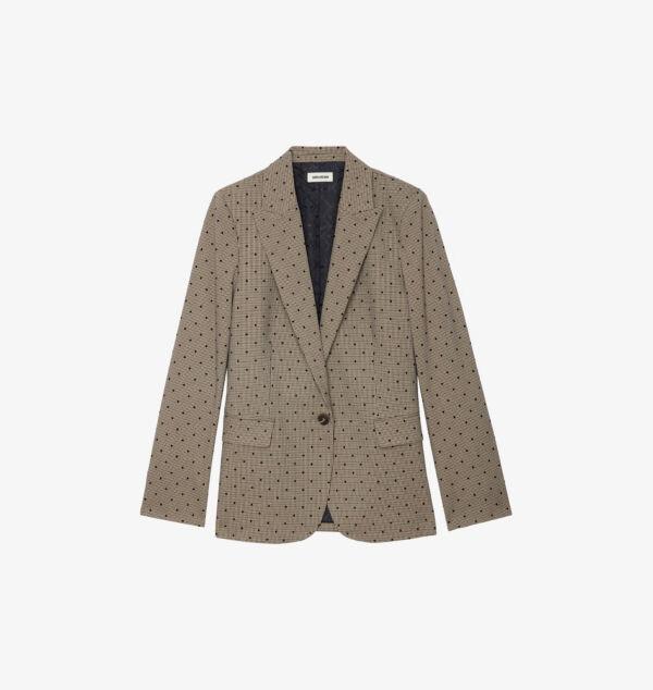 

Тканый блейзер в клетку и горошек Zadig&Voltaire, коричневый