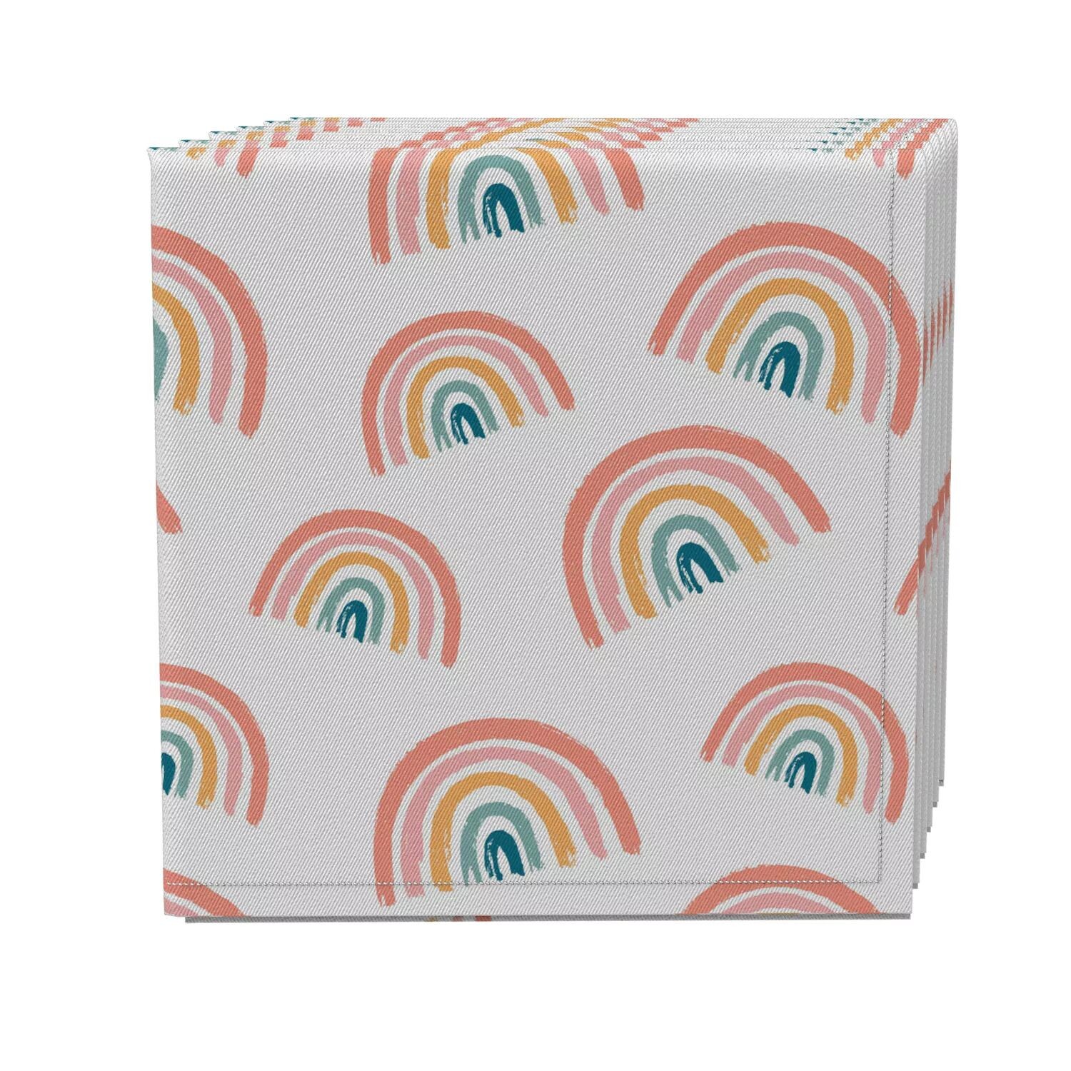 

Набор салфеток из 4 шт., 100 % хлопок, 20x20 дюймов, Rainbows Allover