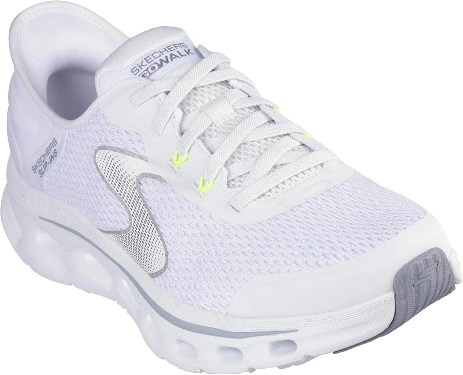 Мужские кроссовки Skechers Go Walk Glide-Step 2.0 Zander, White And Gray Textile Synthetic