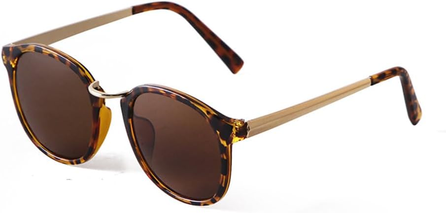 

Мужские солнцезащитные очки LVTFCO Fashion Round Driving Sunglasses с зеркальными линзами, металлическими дужками и заклепками, женские солнцезащитные очки UV400, C13 Tea