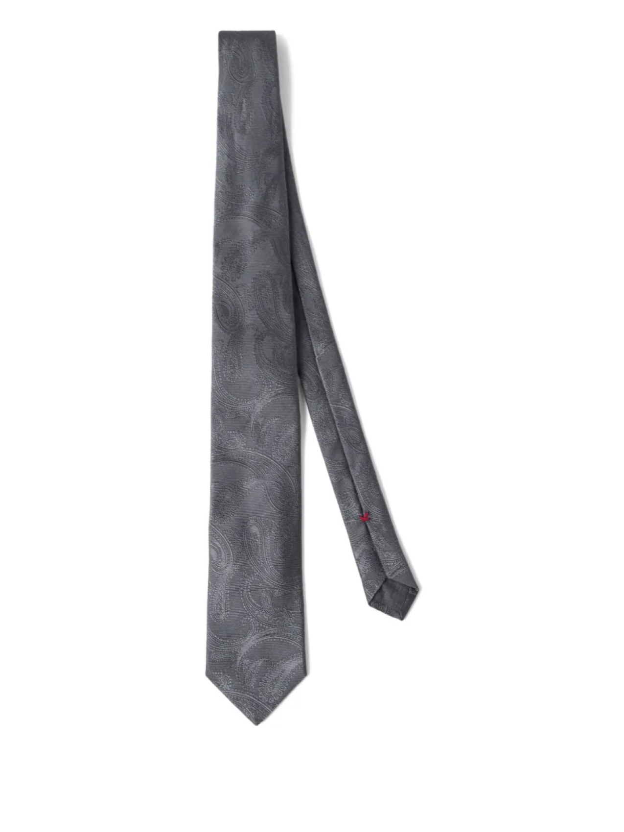 

Brunello Cucinelli жаккардовый галстук с узором пейсли, серый