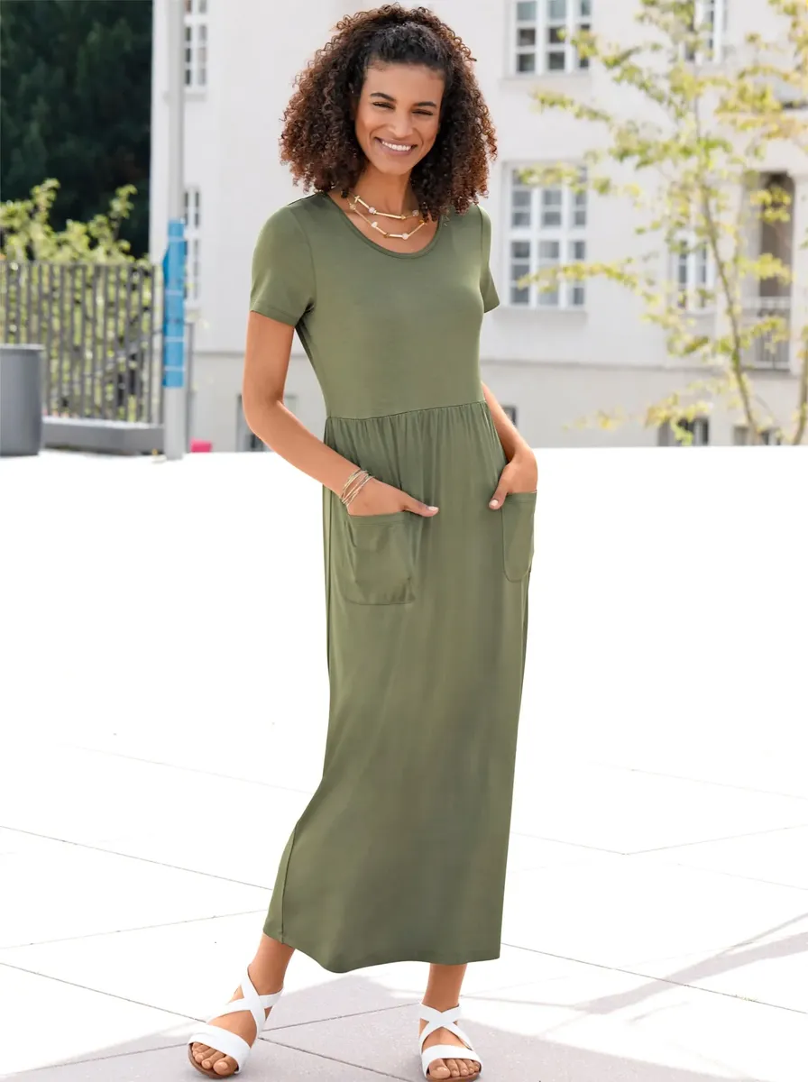

Повседневный образ Платье из джерси "Платье из джерси" Casual Looks, хаки